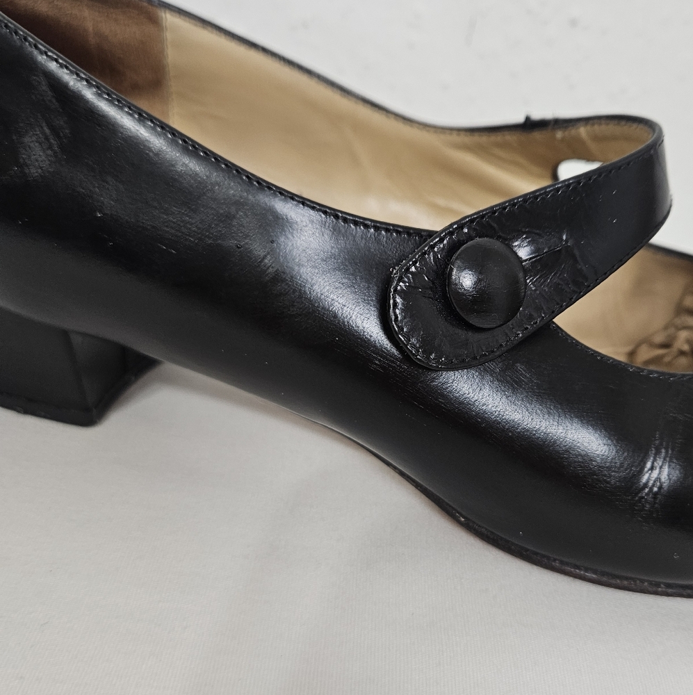 Ann Taylor Black Leather Mary Jane Pumps - Picture 6 of 14